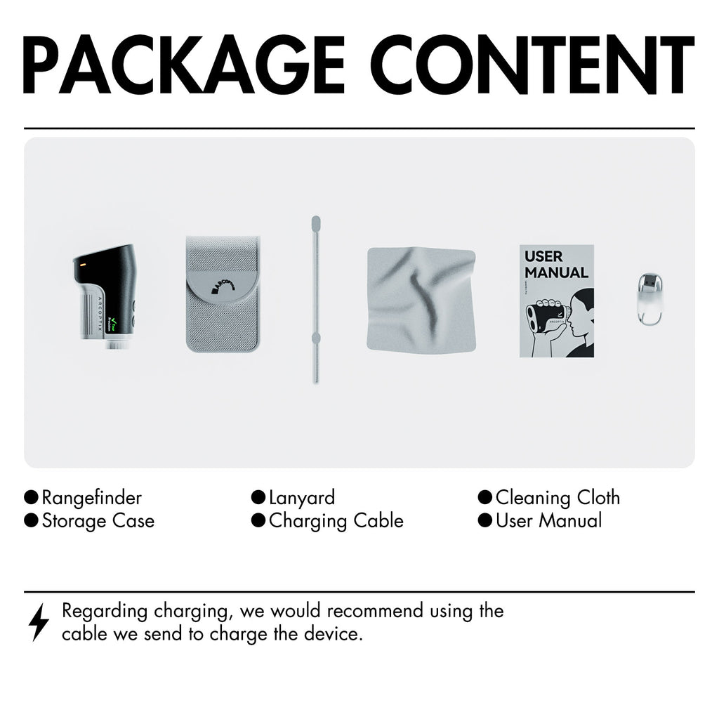Arcoptix 1200 Yards Laser Rangefinder 7X Magnification with Slope Compensation & Pin Lock Vibration, Waterproof Golf Range Finder for Hunting & Archery